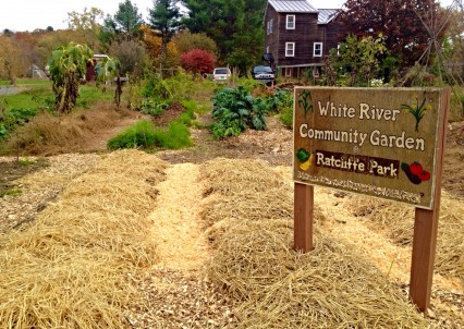 The community garden in White River Junction, VT offers residents a place to learn about agriculture and an opportunity to grow their own food.
