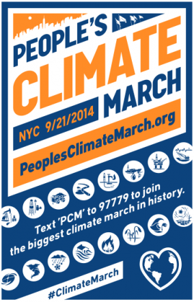Advertising poster for the climate march